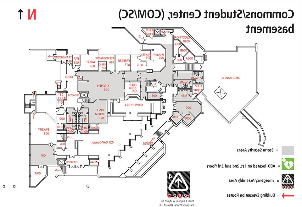 SC lower level room locations