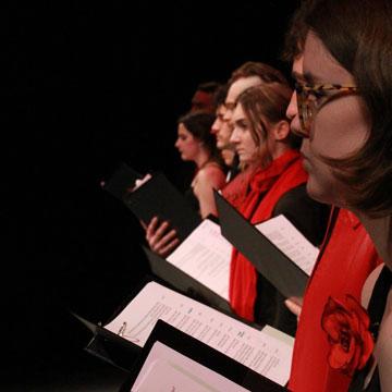 Choir singing at a Veterans Day concert